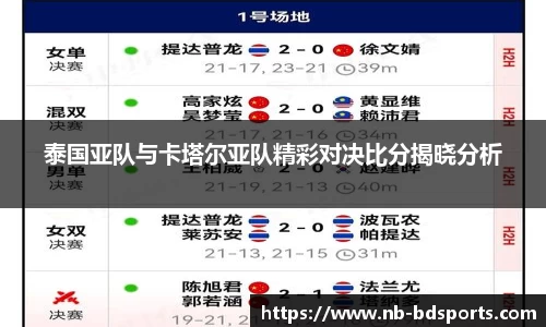 泰国亚队与卡塔尔亚队精彩对决比分揭晓分析